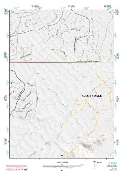33111NW Page 40 Theodore Roosevelt Lake Topo Preview 1