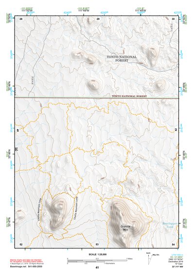 33111NW Page 41 Theodore Roosevelt Lake Topo Preview 1