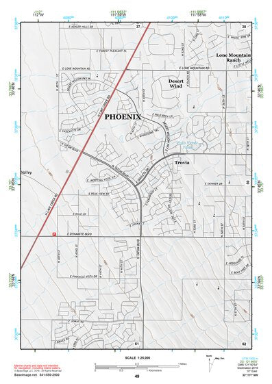 33111NW Page 49 Theodore Roosevelt Lake Topo Preview 1