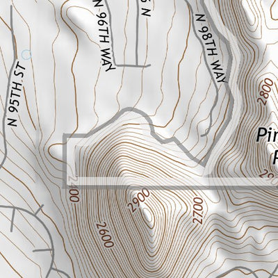 33111NW Page 52 Theodore Roosevelt Lake Topo Preview 3