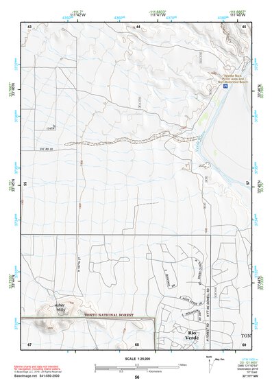 33111NW Page 56 Theodore Roosevelt Lake Topo Preview 1