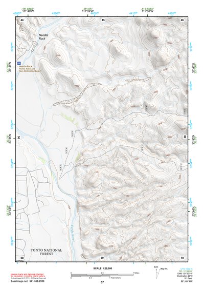 33111NW Page 57 Theodore Roosevelt Lake Topo Preview 1
