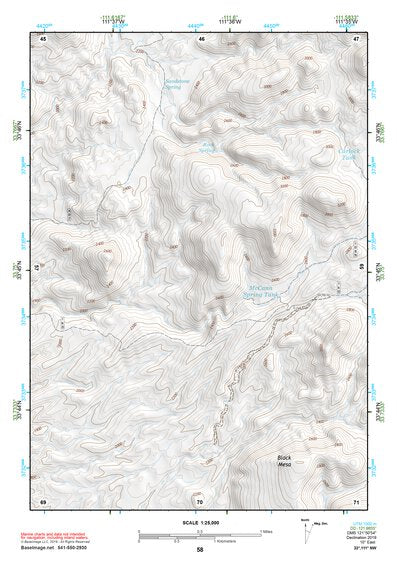 33111NW Page 58 Theodore Roosevelt Lake Topo Preview 1