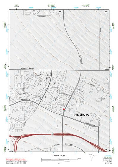 33111NW Page 61 Theodore Roosevelt Lake Topo Preview 1