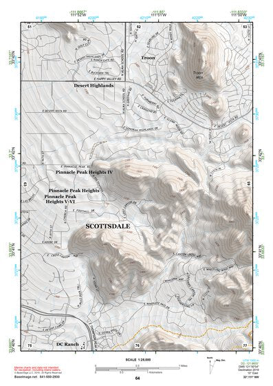 33111NW Page 64 Theodore Roosevelt Lake Topo Preview 1