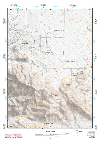 33111NW Page 65 Theodore Roosevelt Lake Topo Preview 1