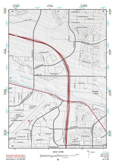 33111NW Page 75 Theodore Roosevelt Lake Topo Preview 1