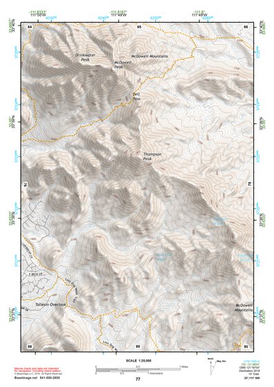 33111NW Page 77 Theodore Roosevelt Lake Topo Preview 1