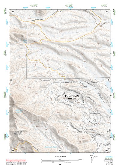 33111NW Page 78 Theodore Roosevelt Lake Topo Preview 1