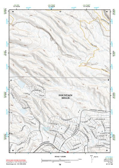 33111NW Page 79 Theodore Roosevelt Lake Topo Preview 1