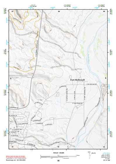 33111NW Page 80 Theodore Roosevelt Lake Topo Preview 1