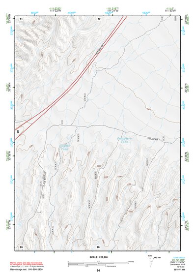 33111NW Page 84 Theodore Roosevelt Lake Topo Preview 1