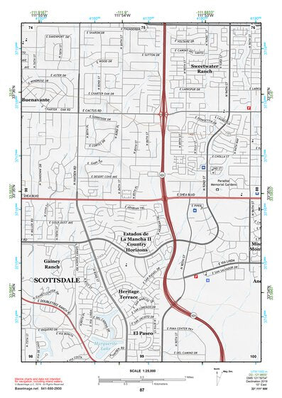 33111NW Page 87 Theodore Roosevelt Lake Topo Preview 1