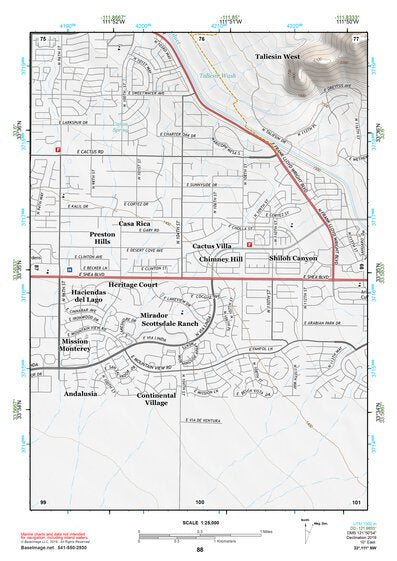 33111NW Page 88 Theodore Roosevelt Lake Topo Preview 1