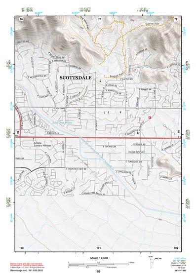 33111NW Page 89 Theodore Roosevelt Lake Topo Preview 1