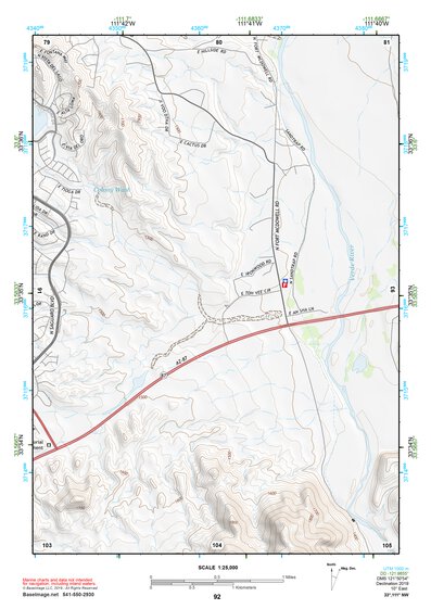 33111NW Page 92 Theodore Roosevelt Lake Topo Preview 1