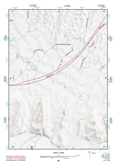 33111NW Page 94 Theodore Roosevelt Lake Topo Preview 1