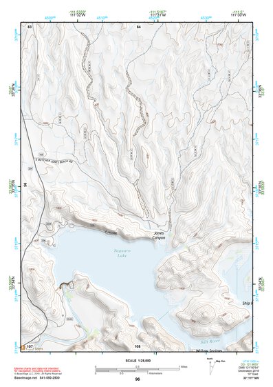33111NW Page 96 Theodore Roosevelt Lake Topo Preview 1