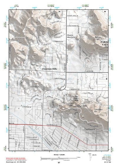 33111NW Page 97 Theodore Roosevelt Lake Topo Preview 1