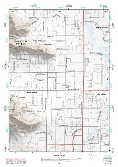 33111NW Page 98 Theodore Roosevelt Lake Topo Preview 1