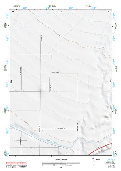 33111NW Page 101 Theodore Roosevelt Lake Topo Preview 1