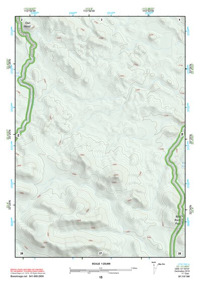 33113SW Page 15 Little Horn Mountains Topo Preview 1