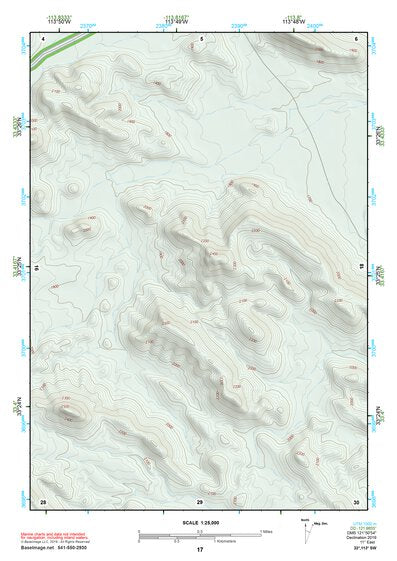 33113SW Page 17 Little Horn Mountains Topo Preview 1