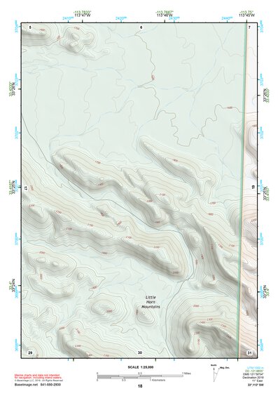 33113SW Page 18 Little Horn Mountains Topo Preview 1