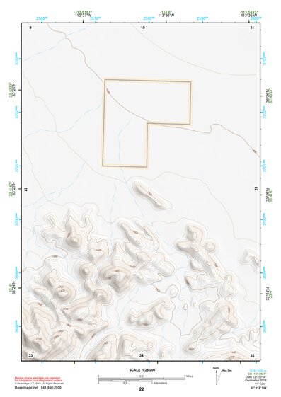 33113SW Page 22 Little Horn Mountains Topo Preview 1