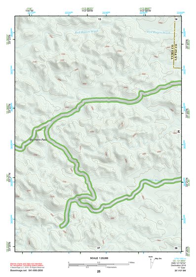 33113SW Page 25 Little Horn Mountains Topo Preview 1