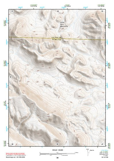 33113SW Page 34 Little Horn Mountains Topo Preview 1