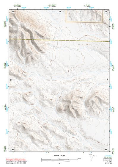 33113SW Page 35 Little Horn Mountains Topo Preview 1