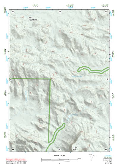 33113SW Page 38 Little Horn Mountains Topo Preview 1