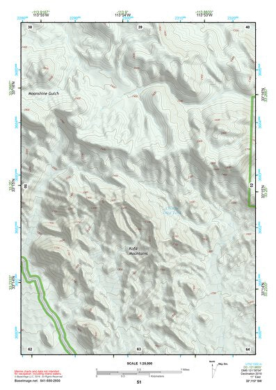 33113SW Page 51 Little Horn Mountains Topo Preview 1