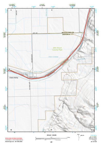 33114SW Page 21 Trigo Mountains Topo Preview 1