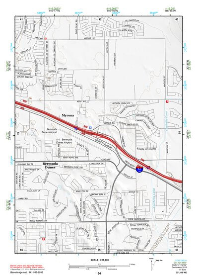 33116NE Page 54 Palm Springs Topo Preview 1