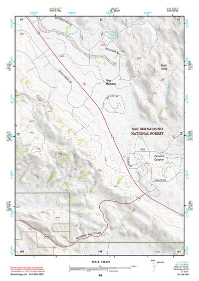 33116NW Page 94 Palm Springs Topo Preview 1
