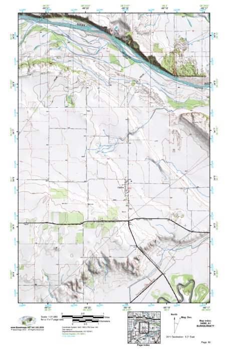 34098a1 Page 080 Burkburnett - 34098 A1 Atlas 080 11X17 Topo Preview 0 