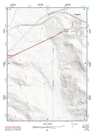 34105NE Page 91 Vaughn Topo Preview 1