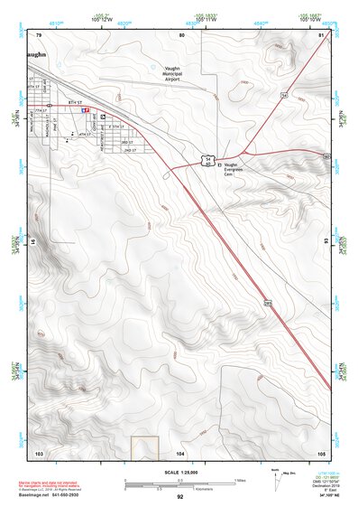 34105NE Page 92 Vaughn Topo Preview 1