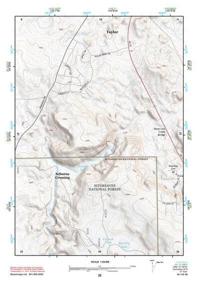 34110SE Page 22 Show Low Topo Preview 1