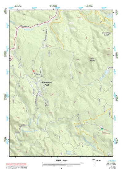 34112SE Page 1 Bradshaw Mountains Topo Preview 1