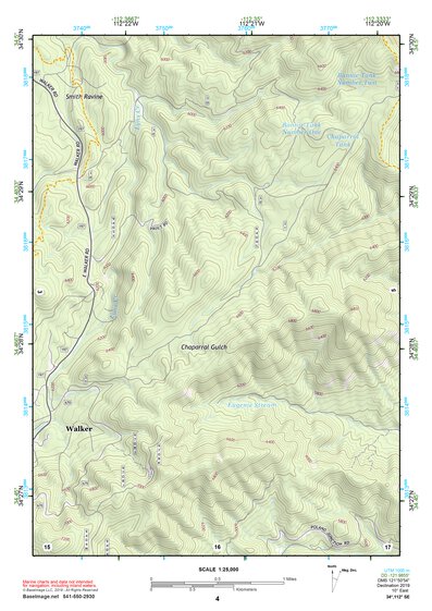 34112SE Page 4 Bradshaw Mountains Topo Preview 1