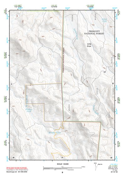 34112SE Page 9 Bradshaw Mountains Topo Preview 1