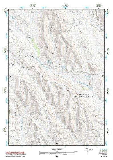 34112SE Page 10 Bradshaw Mountains Topo Preview 1