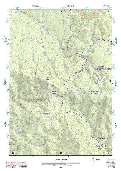 34112SE Page 14 Bradshaw Mountains Topo Preview 1