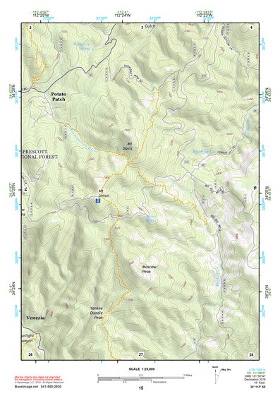 34112SE Page 15 Bradshaw Mountains Topo Preview 1