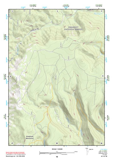 34112SE Page 16 Bradshaw Mountains Topo Preview 1