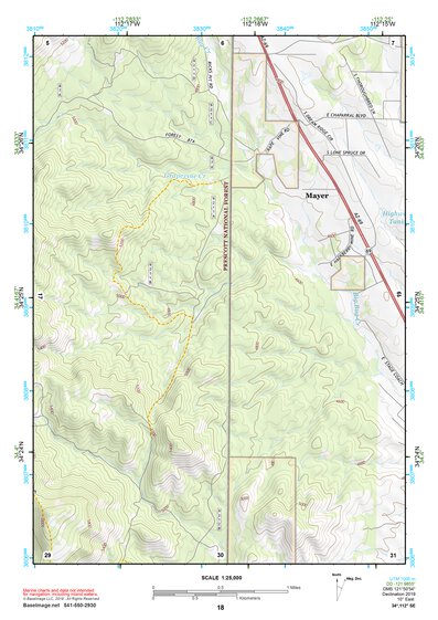 34112SE Page 18 Bradshaw Mountains Topo Preview 1