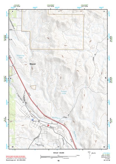34112SE Page 19 Bradshaw Mountains Topo Preview 1
